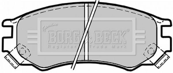 BORG & BECK stabdžių trinkelių rinkinys, diskinis stabdys BBP1156